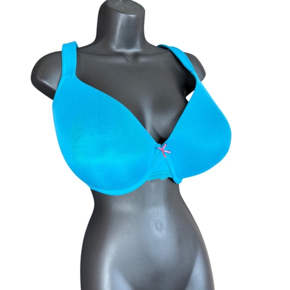 Cacique Lightly Lined Full Coverage Teal Blue  Bra Women's Size 44DDD - Picture 7 of 15